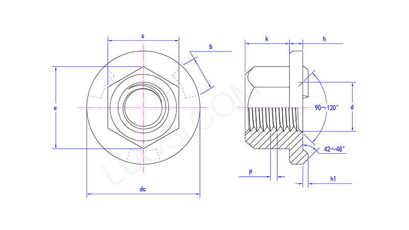 Precision Engineered Welding Flange Nut