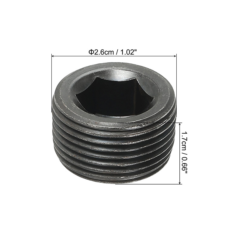 Presa per tappo per tubo con filettatura esagonale interna maschio NPT