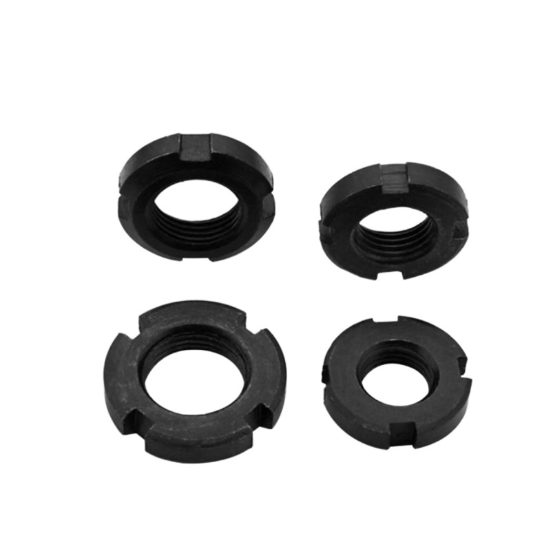 Dado rotondo con bloccaggio a fessura antiurto